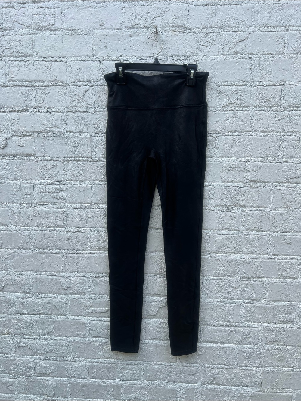 Spanx High-Waist Faux Leather Leggings - Black